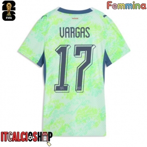 Svizzera Ruben Vargas #17 Seconda Maglia Femmina Mondiali 2026 Manica Corta